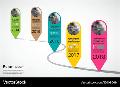 Milestone company infographic Royalty Free Vector Image