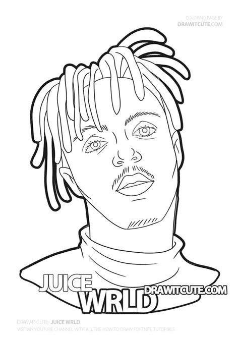 How to draw Juice WRLD coloring page by Draw it cute #juicewrldfan # ...