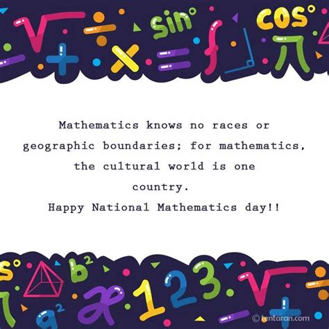 Mathematics knows no races or geographic boundaries; for mathematics ...