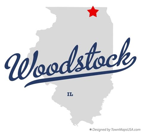 Map of Woodstock, McHenry County, IL, Illinois