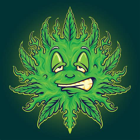 Green Weed Emoji Sun Mascot Illustrations 3339131 Vector Art at Vecteezy