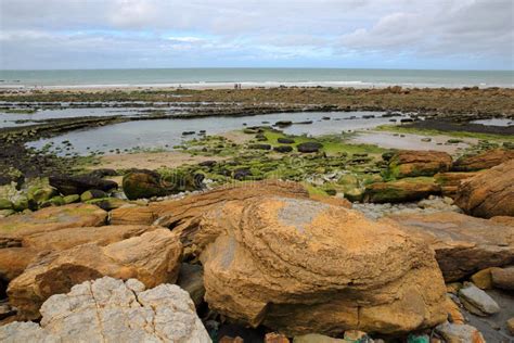 View of the Cap Gris Nez from the Beach at Low Tide in Cote D`Opale ...