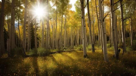 Some Sunlight Shining Through Aspen Trees Backgrounds | PSD Free ...