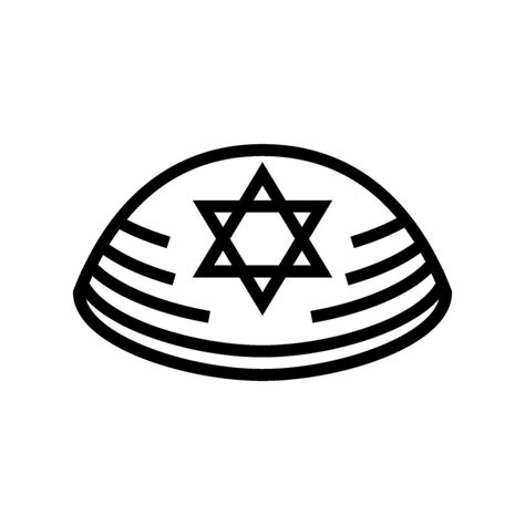 kippah yarmulke jewish line icon vector illustration 28086423 Vector Art at Vecteezy