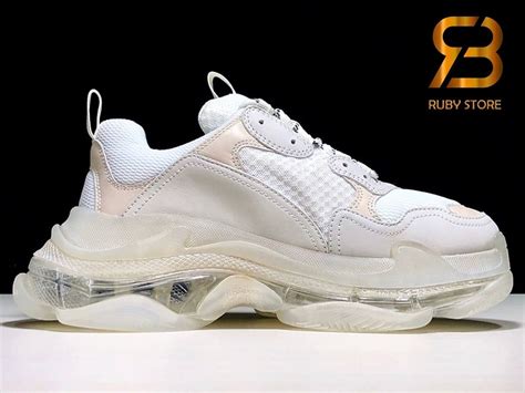 Giày Balenciaga Triple S Clear Sole Trắng Full Siêu Cấp (Like Au 99,9%)