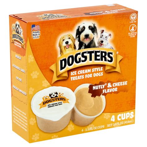 Dogsters Nutly & Cheese Flavor Ice Cream Style Treats Dogs, 3.5 fl oz, 4 count - Walmart.com ...