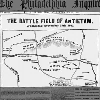 Map of the Antietam battlefield published less than a week after the battle - Newspapers.com™