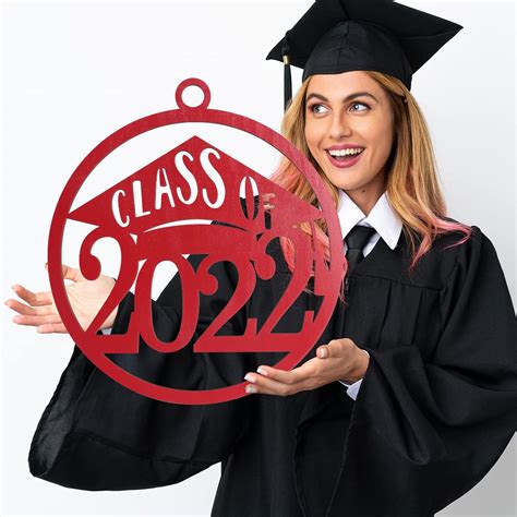 Buy Red Class of 2022 Wooden Sign Graduation Party Decorations 2022 ...