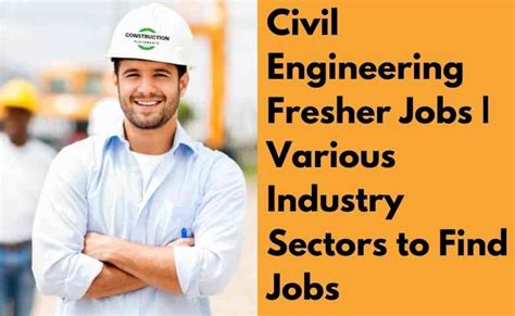 civil engineering fresher jobs | Various Sectors to find jobs in 2022