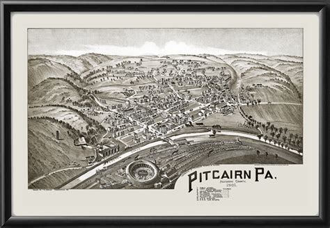 Pitcairn PA 1901 Restored Map | Vintage City Maps