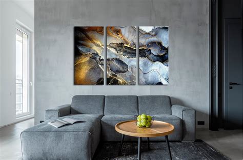 Luxury Abstract Painting Bedroom Wall Art Marble Artwork - Etsy