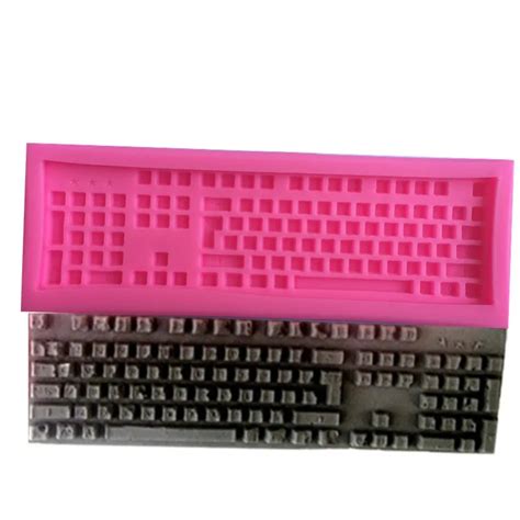 3D Silicone Mold Mini Keyboard Shape Chocolate Mold Fondant Cake Mould Baking Mold Silicone Mold ...