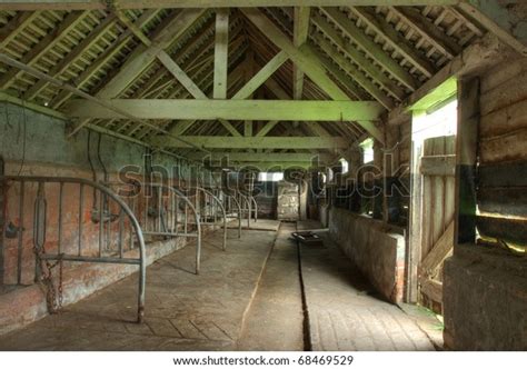 Traditional Cowshed Interior Worcestershire England Stock Photo 68469529 | Shutterstock