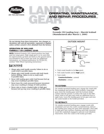 LANDING GEAR - SAF-HOLLAND USA, Inc.