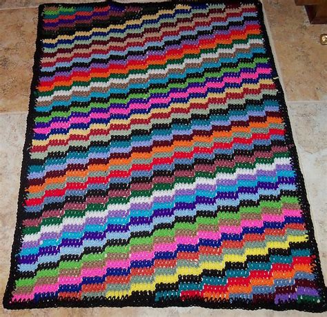 Ravelry: Project Gallery for Scrappy stripes Afghan pattern by Elizabeth Ham Scrap Yarn Crochet ...