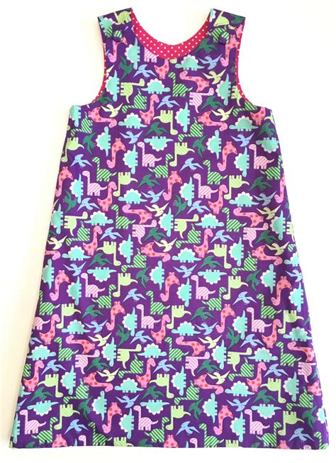 Girls Dinosaur Pinafore Dress Girls Dinosaur Party Dress | Etsy