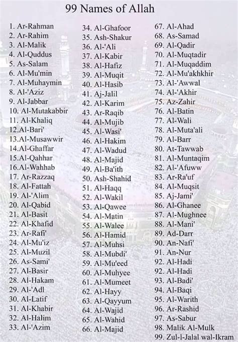 99 Names of Allah... | Allah islam, Islamic quotes quran, Hijrah islam