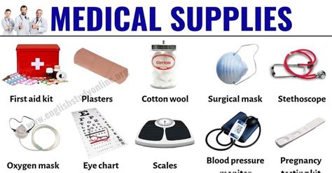 Medical Supplies in English! Learn 30+ useful names of medical equipment with example sentences ...