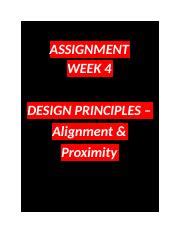 graphic proximity assignment.docx - ASSIGNMENT WEEK 4 DESIGN PRINCIPLES ...