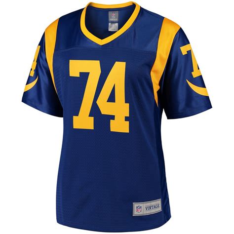 Women's Los Angeles Rams Merlin Olsen NFL Pro Line Royal Retired Player ...