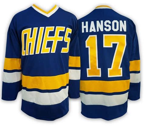 Ice Hockey Jersey Brothers Hanson Charlestown Chiefs 17 Steven Hanson Slap Shot Hockey Jerseys ...