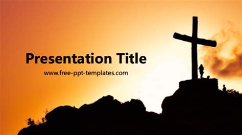 Cross PowerPoint Template - Mr. Templates