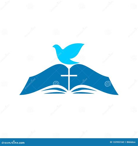 Church Logo. the Bible and the Dove. Stock Vector - Illustration of ...