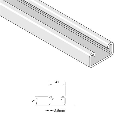 Unistrut P3300 41 x 21mm Heavy Duty Plain Channel - Protrade