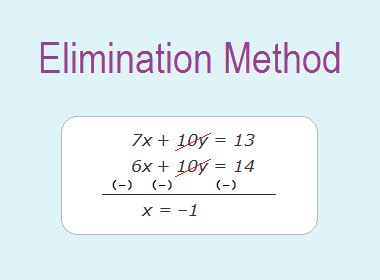 10 Math Problems: How to Solve Equations by Elimination Method?