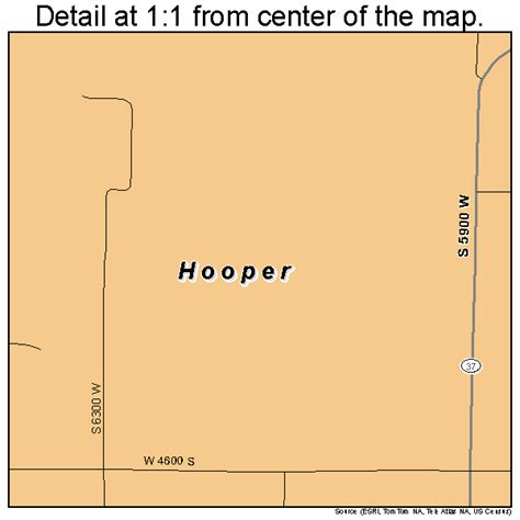 Hooper Utah Street Map 4936400