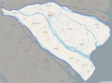 Map of Ben Tre province - Thong Thai Real