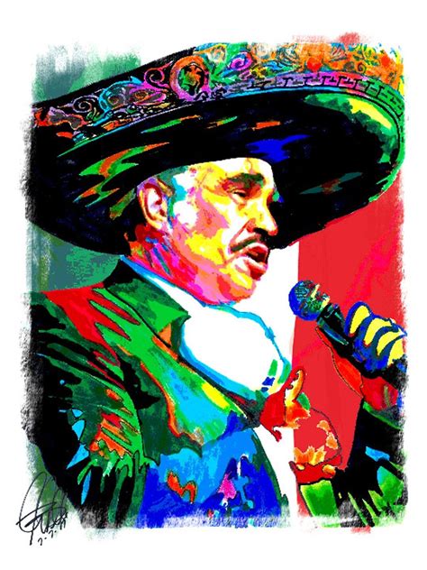 Vicente Fernandez Singer Mexico Poster | Mexican art, Vicente fernández, Original ink drawing