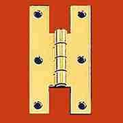 PAIR OF H HINGE BRASS B-1727 H-2 VINT