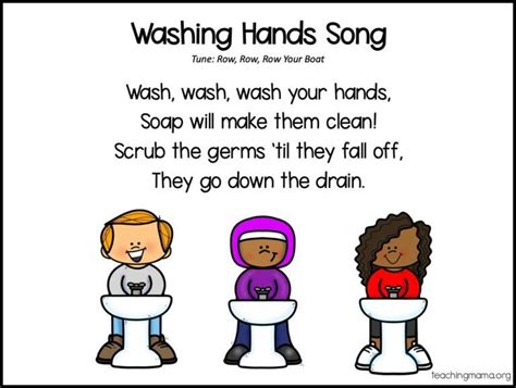 Handwashing Songs for Kids in 2020 | Hand washing song, Kindergarten songs, School songs