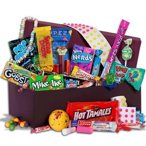 Candy Gift Basket | Candy gift baskets, Gourmet gift baskets, Nostalgic ...