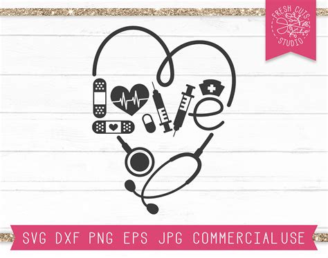 Love Nurse SVG File Instant Download Cut File for Cricut - Etsy