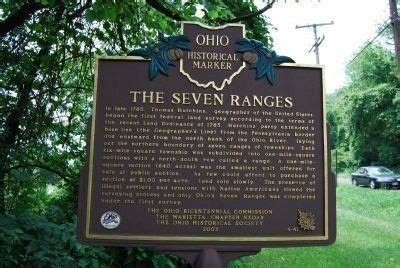 Land Ordinance of 1785 / The Seven Ranges Historical Marker