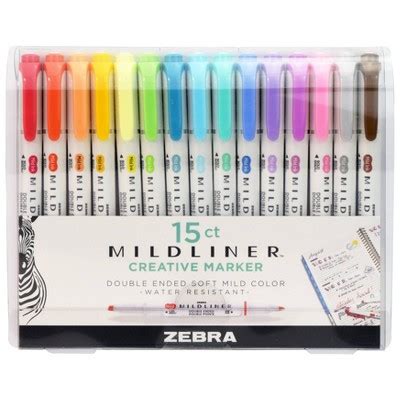 Zebra 15ct Mildliner Dual-tip Creative Marker Assorted Colors : Target