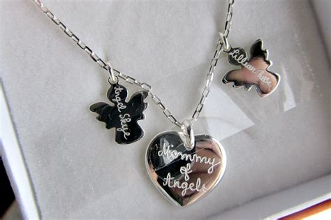 Merci Maman Personalized Angel Necklace - Mom Blog Society