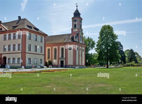 Mainau Island, Germany: Mainau castle. Baroque castle and church form ...