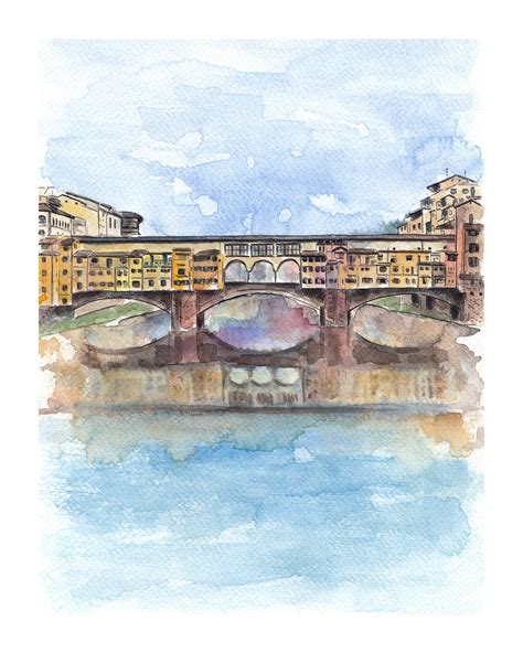 Ponte Vecchio art print Italy wall art Florence Italy print | Etsy