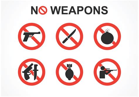 Free No Weapons Vector Signs - Download Free Vector Art, Stock Graphics & Images