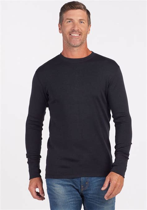 Heavyweight Mens Merino Wool Base Layer Top - Woolx Glacier