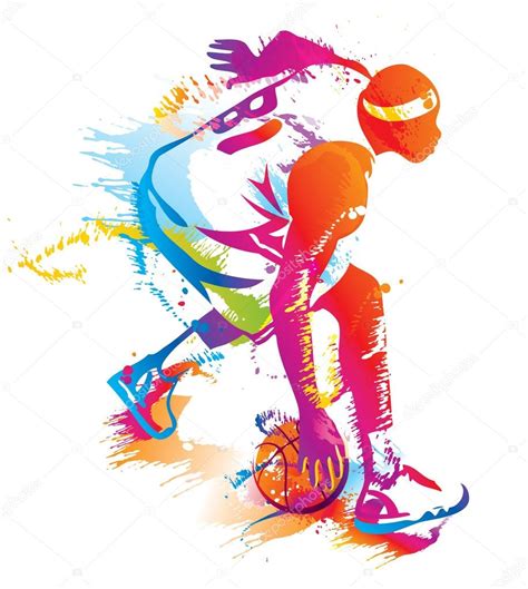 Basketball player. Vector illustration. — Stock Vector © vic02dd13 #13490275