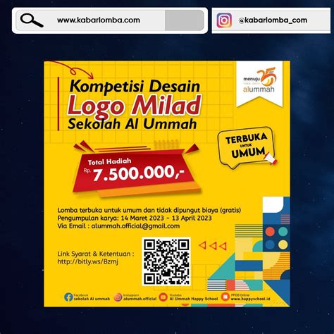 [Gratis] Lomba Desain Logo Milad Sekolah Al Ummah Ke-25 2023 - Info Lomba 2024 Terbaru