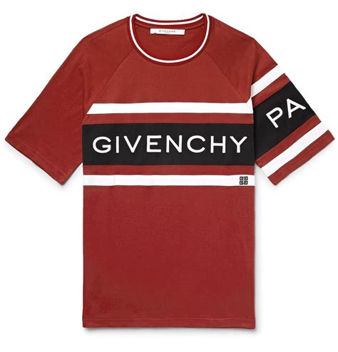 Givenchy Cotton Logo Colour-block T-shirt in Red for Men - Save 6% - Lyst