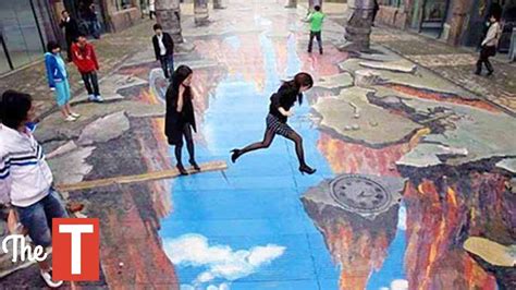 Genius Optical Illusions: 3D Street Art - YouTube