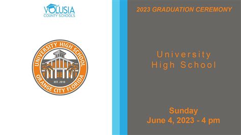 University High School Graduation • June 4, 2023 - 4pm - YouTube