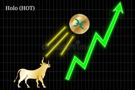 Bullish Holo HOT Cryptocurrency Chart Stock Vector - Illustration of ...