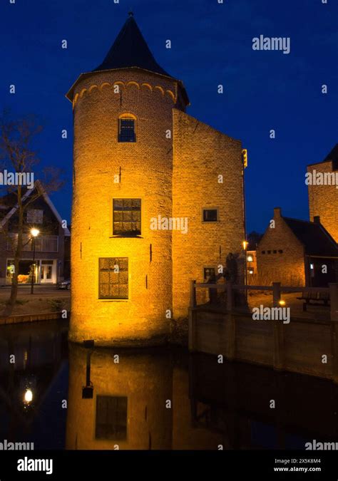 One of the original towers of the Schagen Castle. In 2002 the remains of the castle was bought ...